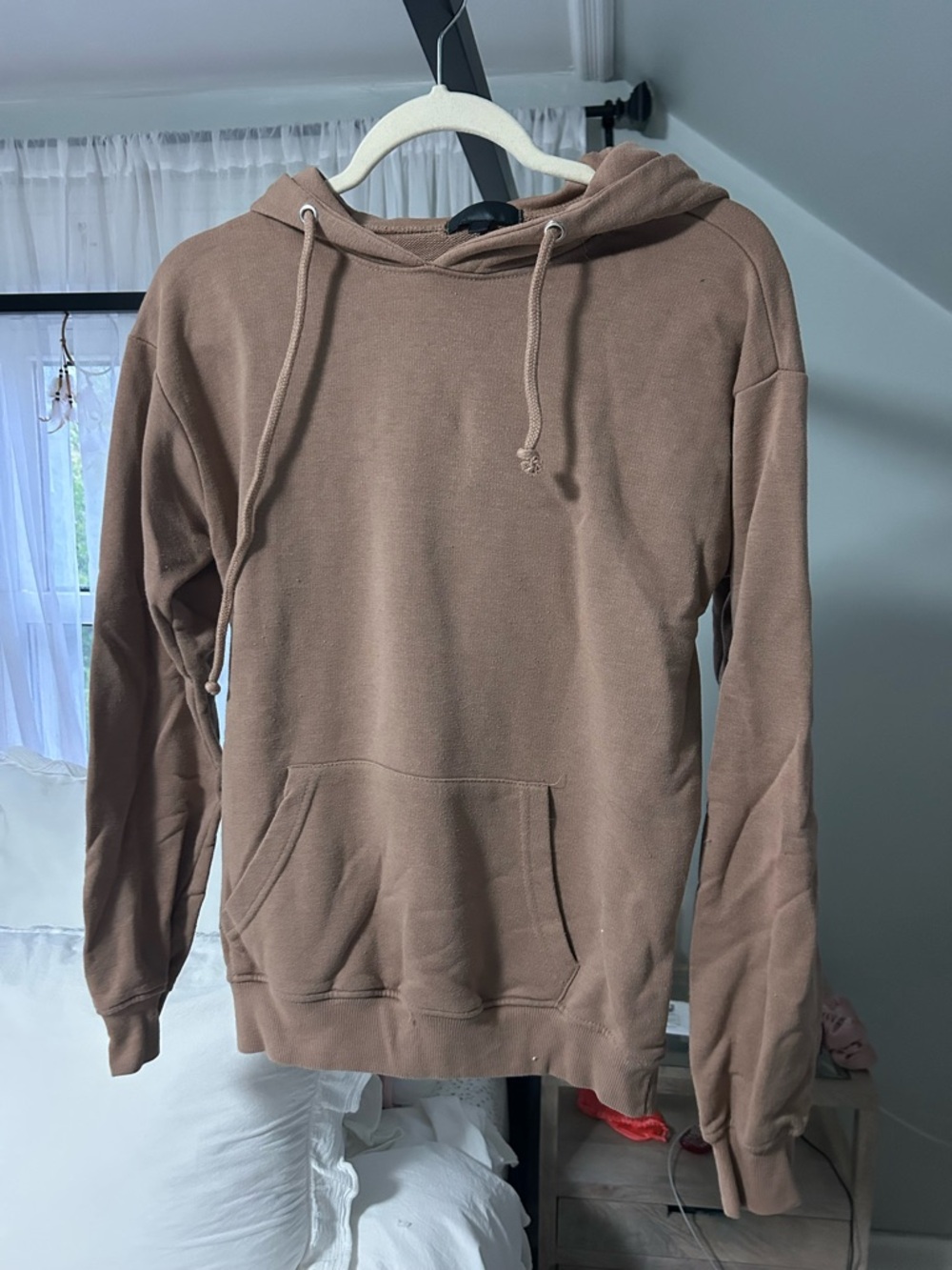 Missguided + Men's Brown Hooded Sweatshirt
